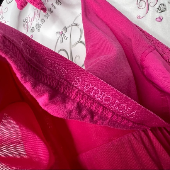 Victoria’s Secret dress bra top vintage, crocheted, pink floral, babydoll halter - Picture 11 of 13